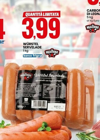 Eurospin Il braciere Wurstel Servelade offerta