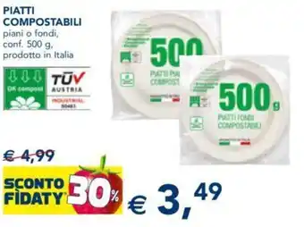 Esselunga Piatti Compostabili Conf. 500 g offerta