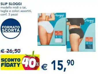 Esselunga Slip Sloggi Conf. 3 Pezzi offerta