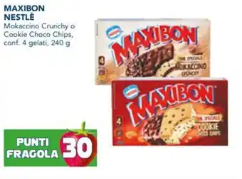 Esselunga Nestlè Maxibon Mokaccino Crunchy o Cookie Choco Chips, Conf. 4 Gelati, 240 g offerta