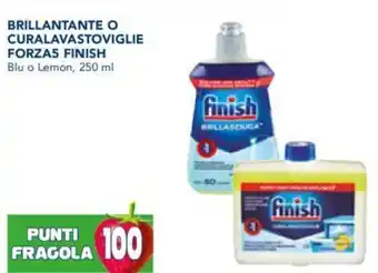 Esselunga Finish Brillantante o Curalavastoviglie Forza5 Blu o Lemon 250 ml offerta