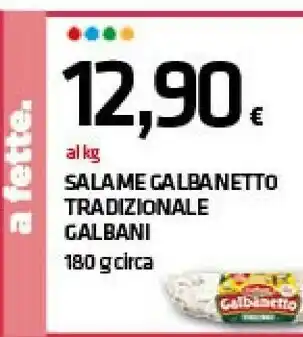 Superconti Galbani Salame offerta