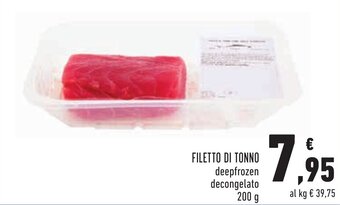 Conad Margherita Filetto di Tonno Deepfrozen Decongelato 200 g offerta