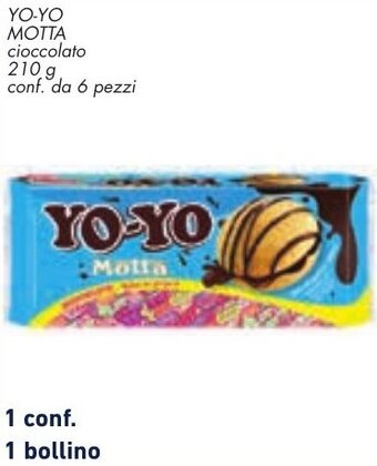 Conad Margherita Yo-Yo Motta Cioccolato 210 g Conf. da 6 Pezzi offerta