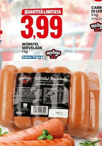 Eurospin Il braciere Wurstel Servelade offerta
