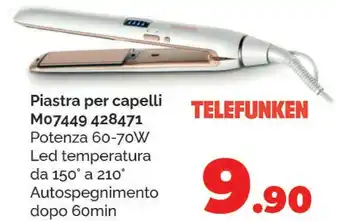 Orizzonte Telefunken Piastra per capelli offerta