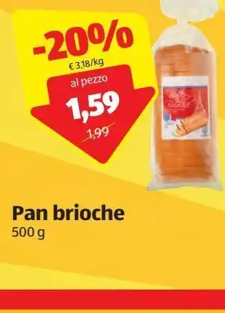 ALDI Pan brioche 500g offerta