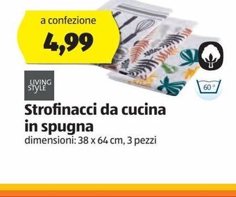 ALDI Strofinacci da cucina in spugna offerta