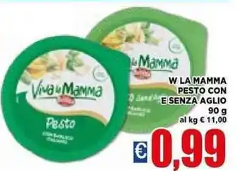 Vivo Supermercati W La Mamma Pesto Con E Senza Aglio 90 g offerta