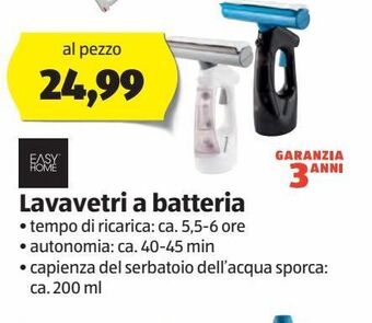 ALDI Lavavetri a batteria offerta