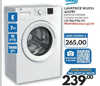 Orizzonte Lavatrice offerta