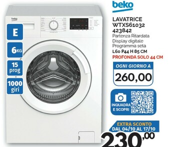 Orizzonte Beko Lavatrice offerta