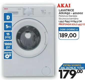 Orizzonte Akai Lavatrice offerta