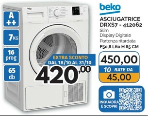 Orizzonte Beko Asciugatrice offerta