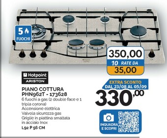 Orizzonte Ariston Piano cottura offerta