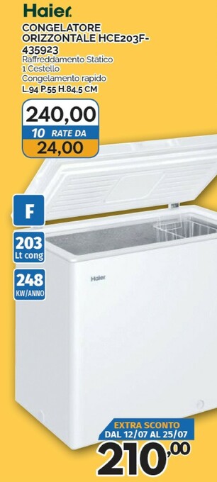 Orizzonte Haier Congelatori a pozzetto offerta