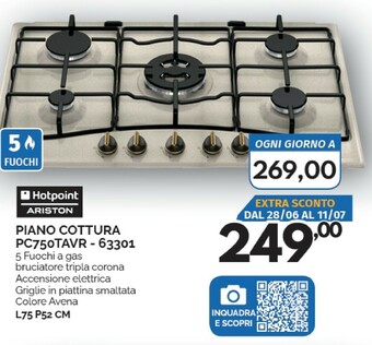 Orizzonte Ariston Piano cottura offerta