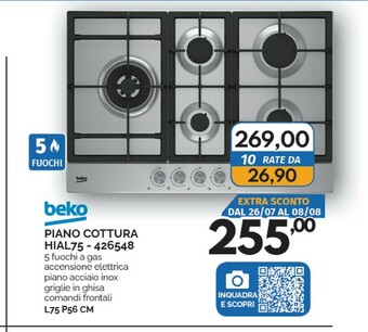Orizzonte Beko Piano cottura offerta