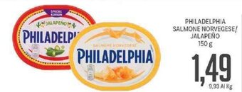 Supermercati Piccolo Philadelphia Salmone Norvegese/Jalapeño 150 g offerta