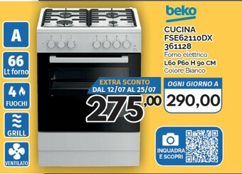 Orizzonte Beko Cucine a gas offerta
