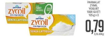 Supermercati Piccolo Parmalat Zymil Yogurt vari gusti 125 g x 2 offerta