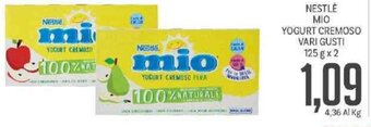 Supermercati Piccolo Nestlé Mio Yogurt Cremoso vari gusti 125 g x 2 offerta