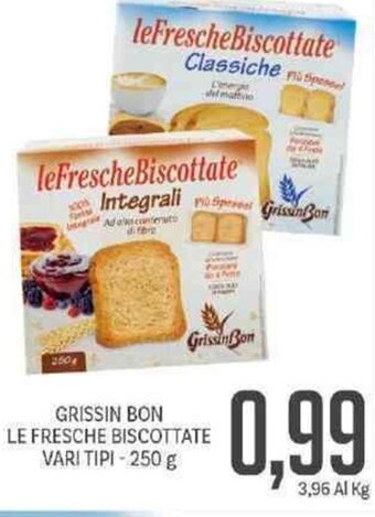 Supermercati Piccolo Grissin Bon Le Fresche Biscottate vari tipi 250 g offerta