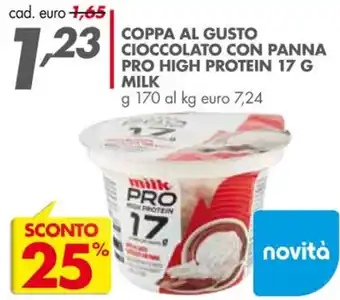 Italmark milk Pro Coppa Al Gusto Cioccolato con Panna Pro High Protein 17 g offerta