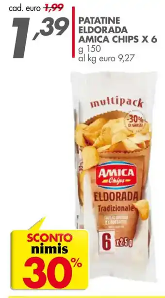 Italmark Amica Chips Patatine Eldorada x 6 g 150 offerta
