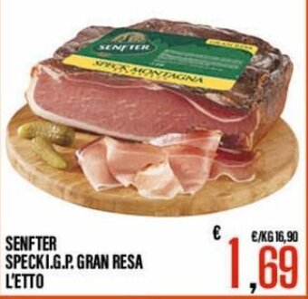 Supermercati EffePiù Senfter Speck I.G.P. Gran Resa L'Etto offerta