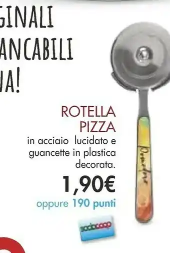 Coop Rotella Pizza In Acciaio Lucidato E Guancette In Plastica Decorata offerta