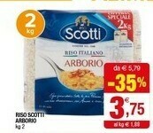 Iperal Scotti Riso Arborio offerta