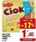Iperal Saiwa Oro Ciok Barretta Biscotto Ricoperto Di Cioccolato Al Latte 162 G(ml) offerta
