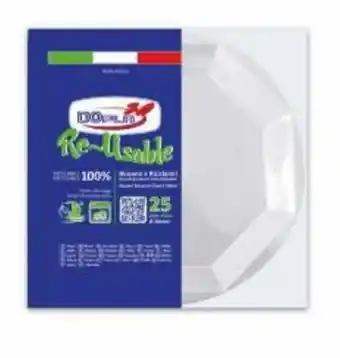 Acqua & Sapone Dopla Re-Usable Piatti riciclabili piani o fondi 25 pz. offerta