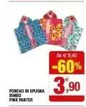 Iperal Poncho In Spugna Pink Panter offerta