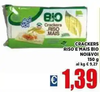 Vivo Supermercati Noi&Voi Crackers Riso E Mais Bio 150 g offerta