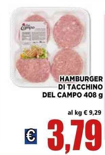 Vivo Supermercati Del Campo Hamburger Di Tacchino 408 g offerta