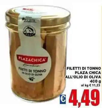 Vivo Supermercati Plaza Chica All'Olio Di Oliva Filetti di Tonno 400 g offerta