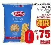 Iperal Barilla Fusilli N°98 1000 G(ml) offerta
