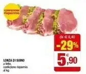 Iperal Lonza Di Suino offerta