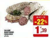 Iperal Salame Mantovano Casalingo offerta