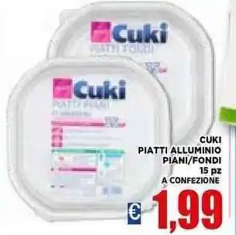 Cuki Piatti Alluminio Piani/Fondi 15 pz
