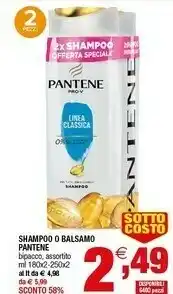 Iperal Pantene Shampoo Bipacco offerta