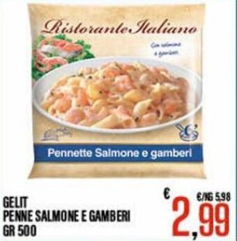 Gelit Penne Salmone e Gamberi 500 gr