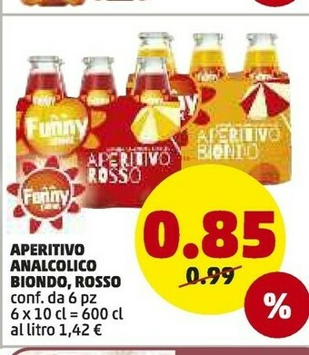 PENNY Funny Drink Aperitivo Analcolico Biondo , Rosso offerta