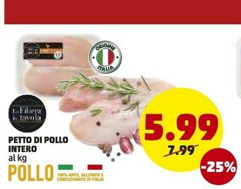 PENNY La Filiera In Tavola Petto Di Pollo Intero offerta