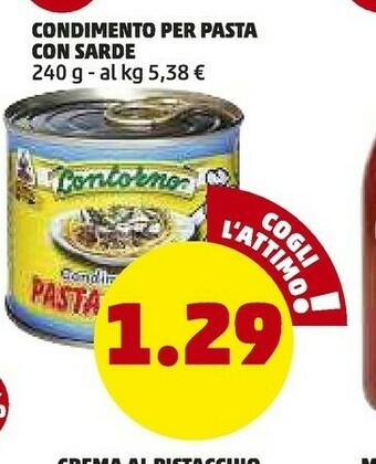 PENNY Contorno - Condimento per Pasta con Sarde 240 g(ml) offerta