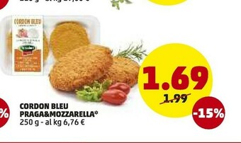 PENNY Amadori Amadori - Cordon Bleu con Prosciutto di Praga & Mozzarella 250 g(ml) offerta