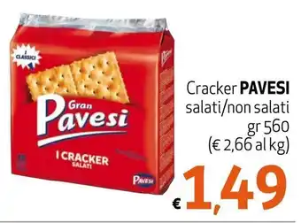 Maxi Supermercati Pavesi Cracker salati/non salati gr 560 offerta