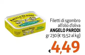 Maxi Supermercati Angelo Parodi Filetti di sgombro all'olio d'oliva gr 230 offerta